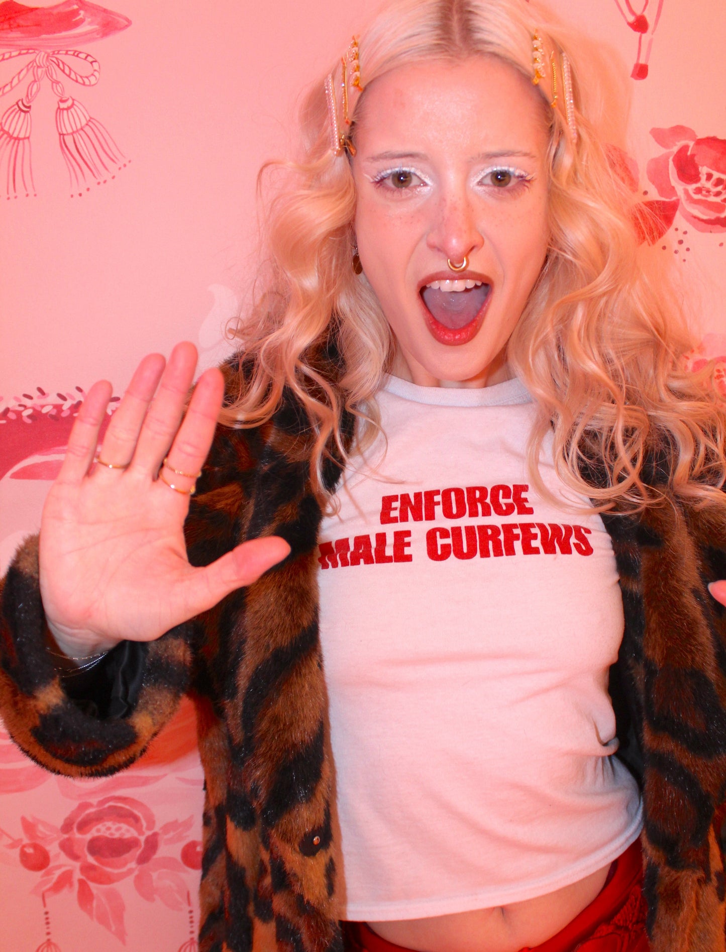 enforce male curfews baby tee