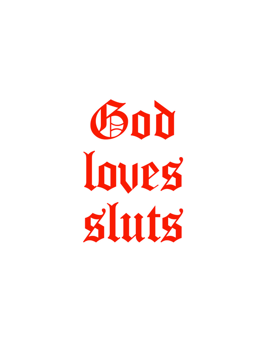 god loves sluts baby tee