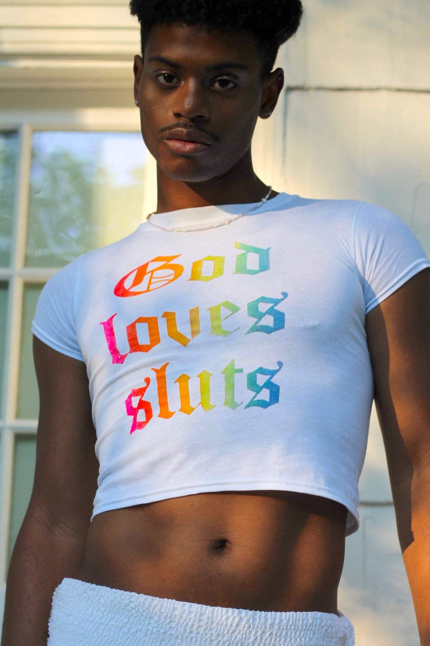 god loves sluts baby tee